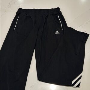 Adidas track athletic black pants woman size Medium